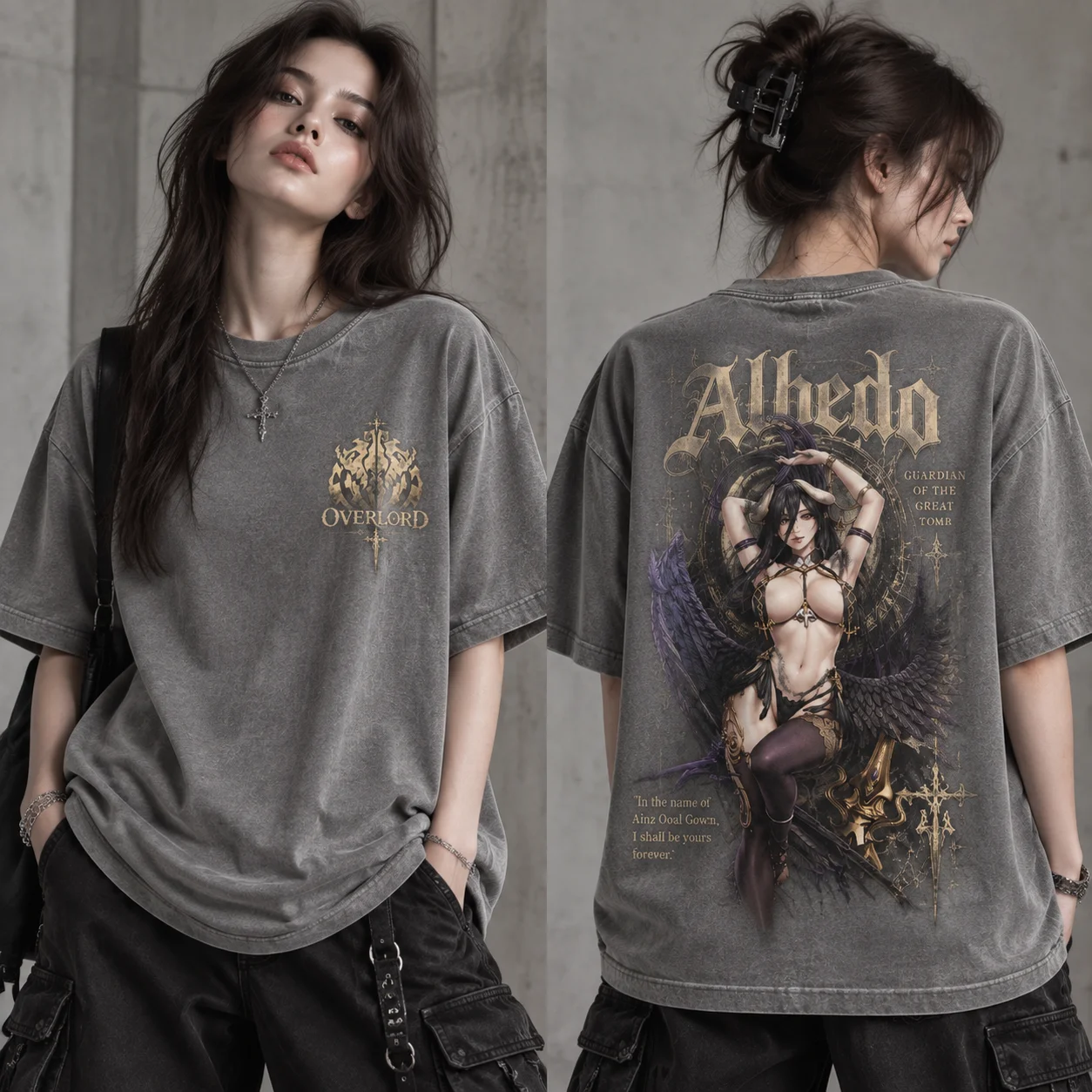 Acid Wash Vintage Graphic T Shirt - تي شيرت جرافيك 