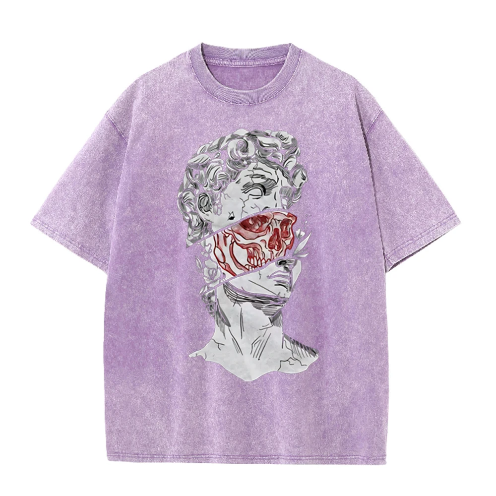 تي شيرت أسود مغسول بحمض بتصميم - مراجعة Acid Wash Vintage Graphic T Shirt وسعره