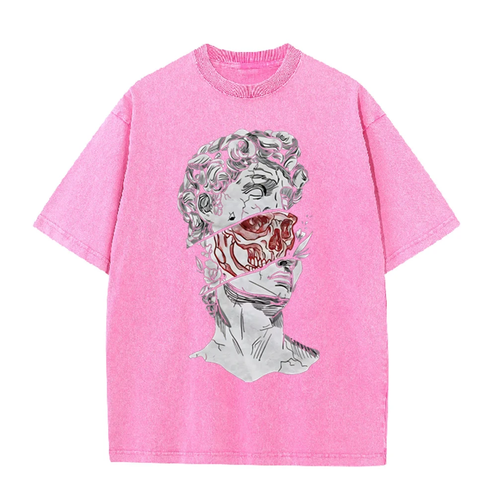 تي شيرت أسود مغسول بحمض بتصميم - مراجعة Acid Wash Vintage Graphic T Shirt وسعره