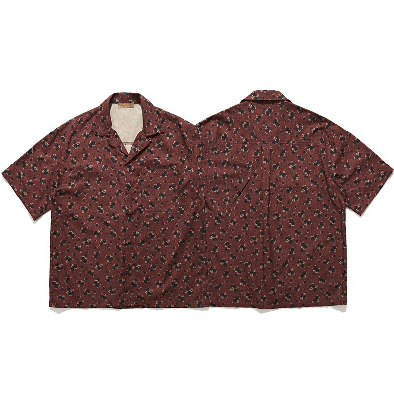 قميص ياباني ذو ياقة كوبية على  - مراجعة Vintage Hawaiian Floral Shirt وسعره