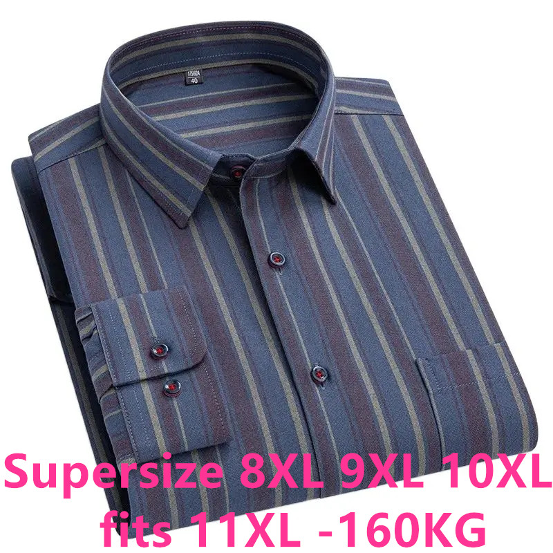 حجم كبير 11XL 10XL 9XL 8XL 100 - مراجعة Oxford Cotton Casual Shirt Business وسعره