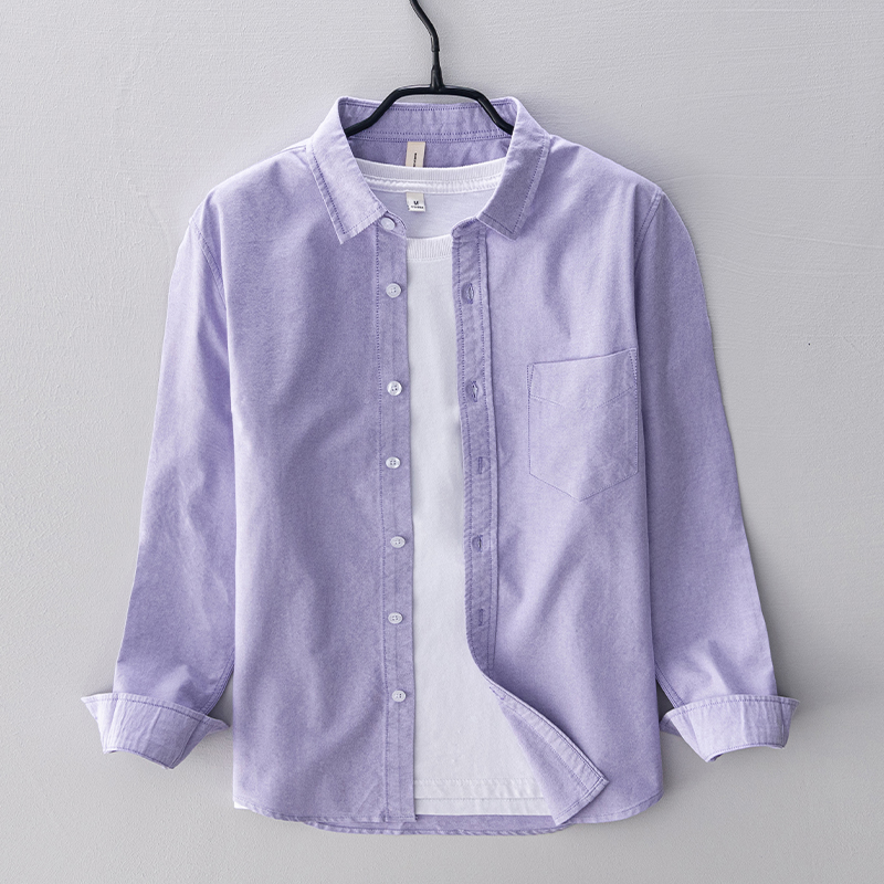 قميص رجالي من القطن بأكمام طوي - مراجعة Oxford Cotton Casual Shirt Business وسعره