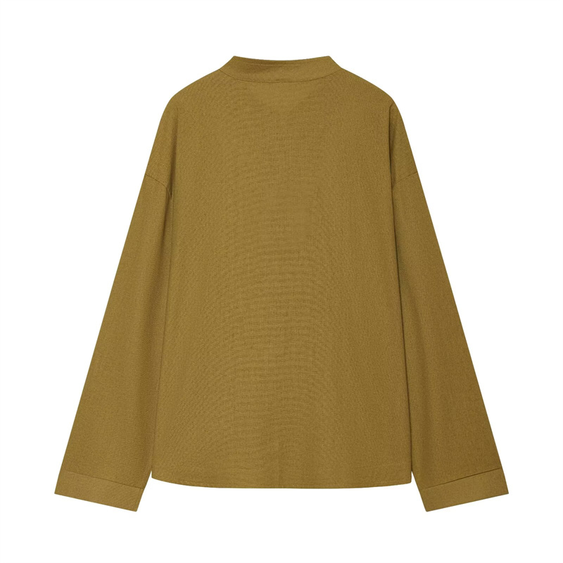قميص نسائي من Guobioziy لخريف  - مراجعة Mens Linen Shirt Long Sleeve وسعره
