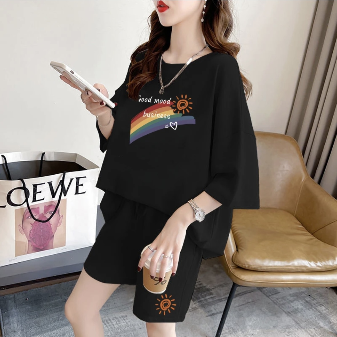طقم شورت صيفي نسائي عصري، ملاب - مراجعة Shirts وسعره